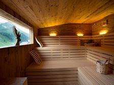 Unsere Stadl-Sauna mit Ausblick
