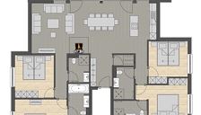 Apartment, separate toilet and shower/bathtub, 4 or more bed rooms