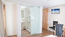 Double room, shower or bath, toilet, balcony