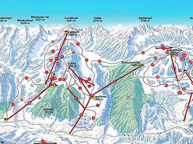 Winterpanoramen Skigebiet Brandnertal