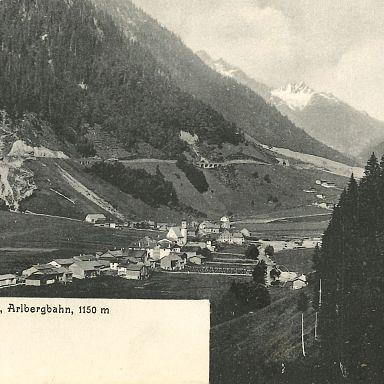 Das Ortsbild von Klösterle war um 1900 maßgeblich von der Arlbergbahn geprägt